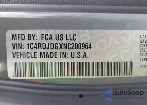 2022 Dodge Durango Gt Awd from USA, damaged, VIN 1C4RDJDGXNC200964